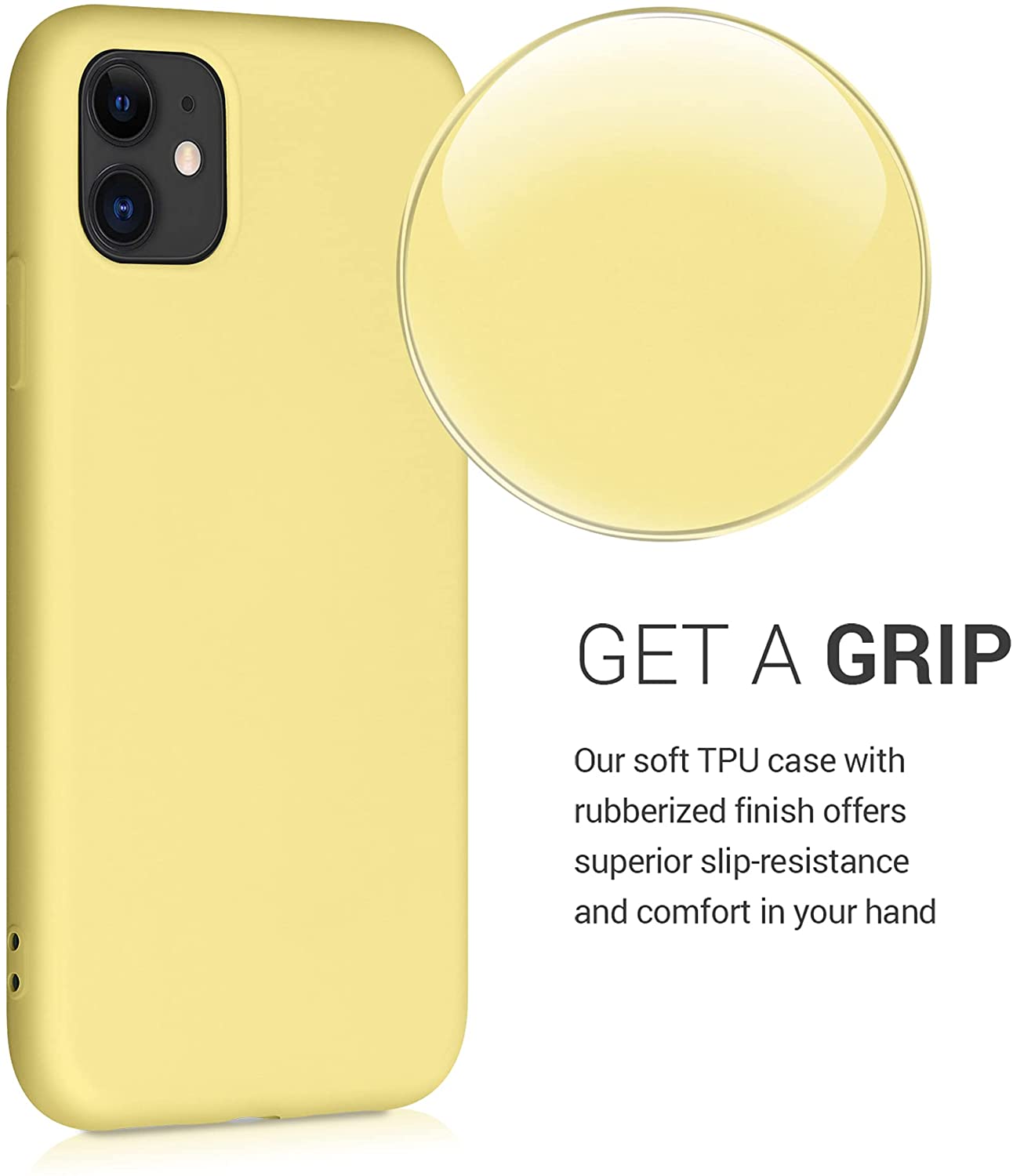 KW iPhone 11 Θήκη Σιλικόνης Rubberized TPU - Mellow Yellow - 50791.216