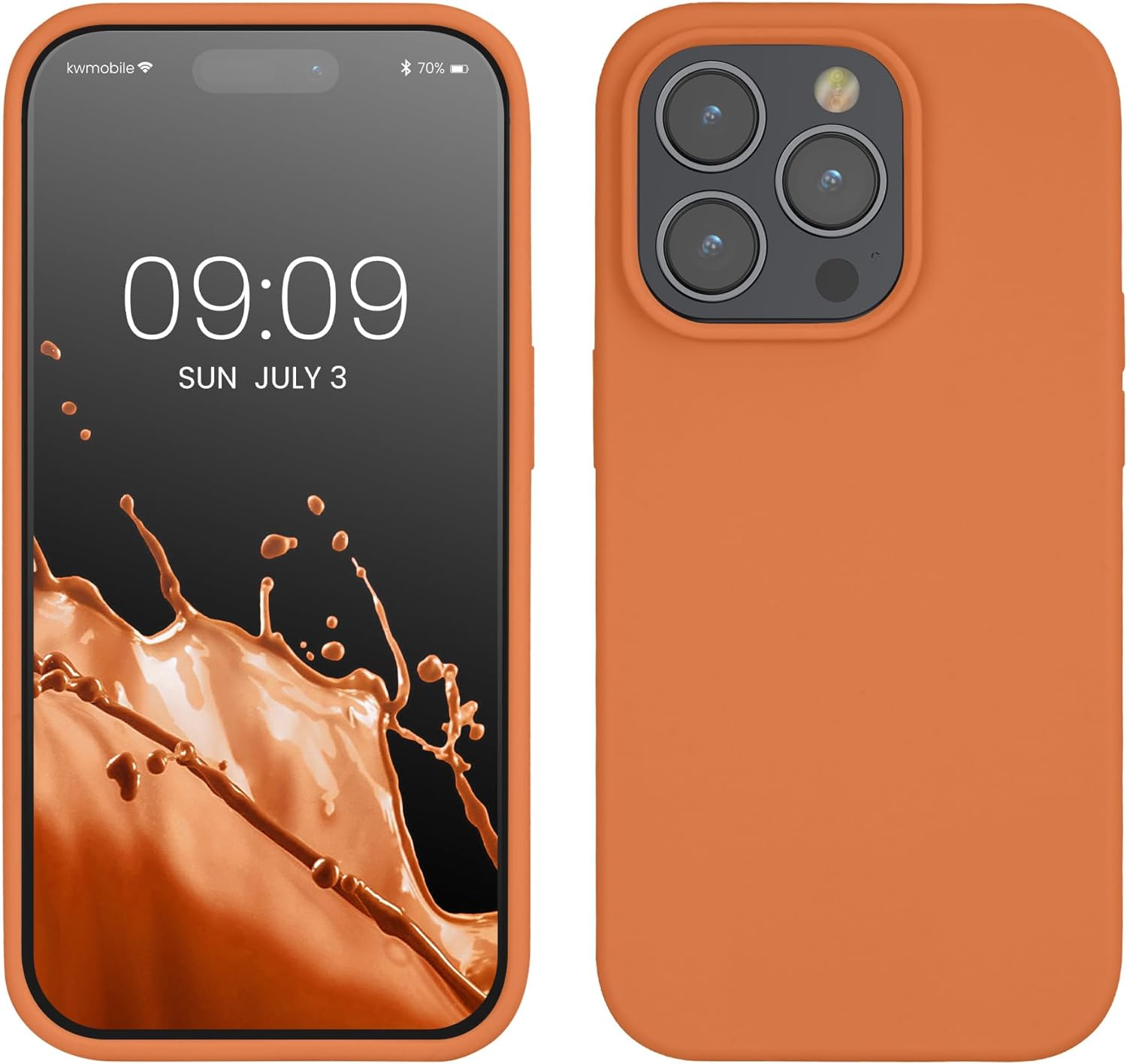 KW iPhone 14 Pro Θήκη Σιλικόνης Rubberized TPU - Warm Apricot