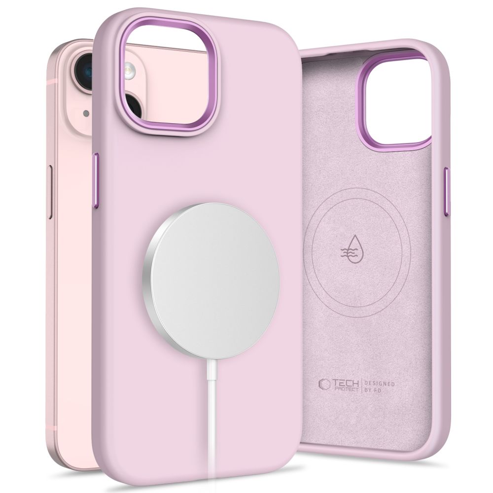 Tech-Protect iPhone 15 Silicone Pure Θήκη Σιλικόνης TPU με MagSafe - Pink Pearl