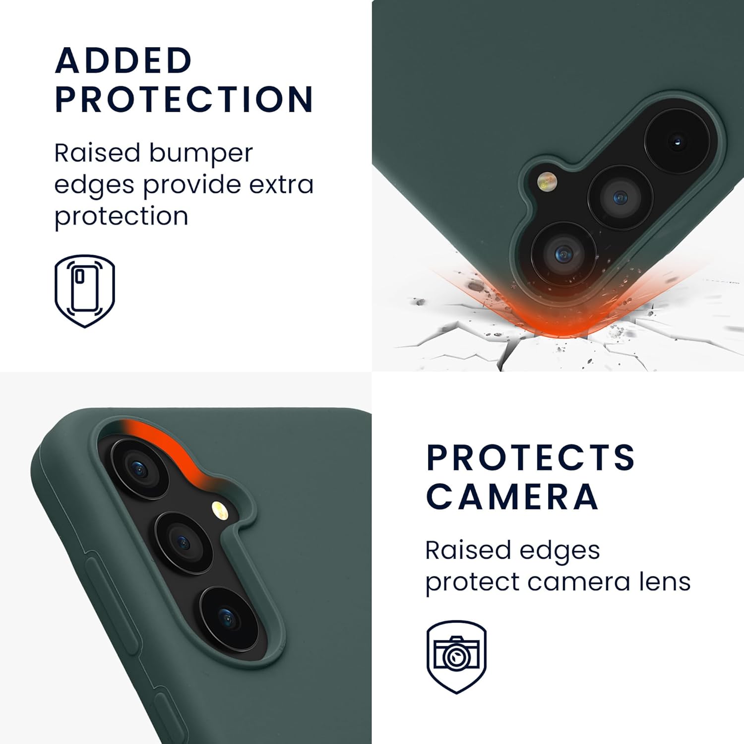 KW Samsung Galaxy A55 5G Θήκη Σιλικόνης Rubberized TPU - Blue Green