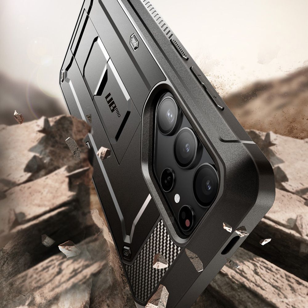 Supcase Samsung Galaxy S24 Ultra Unicorn Beetle Pro 2 Σκληρή Θήκη με Προστασία Οθόνης και Stand - Black