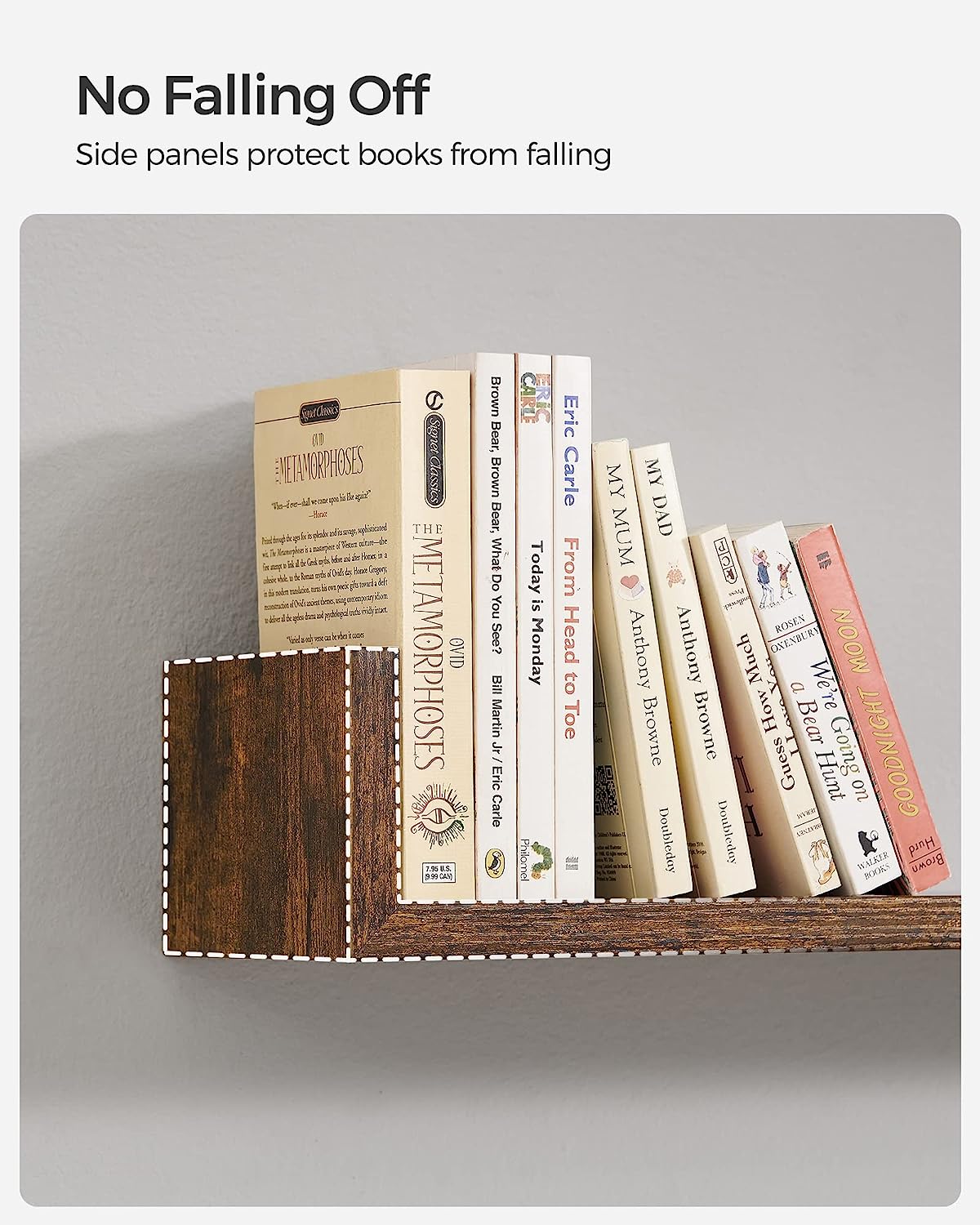 Songmics Σετ 3 Ράφια Διαφορετικού Μεγέθους - Rustic Brown - LWS066T01