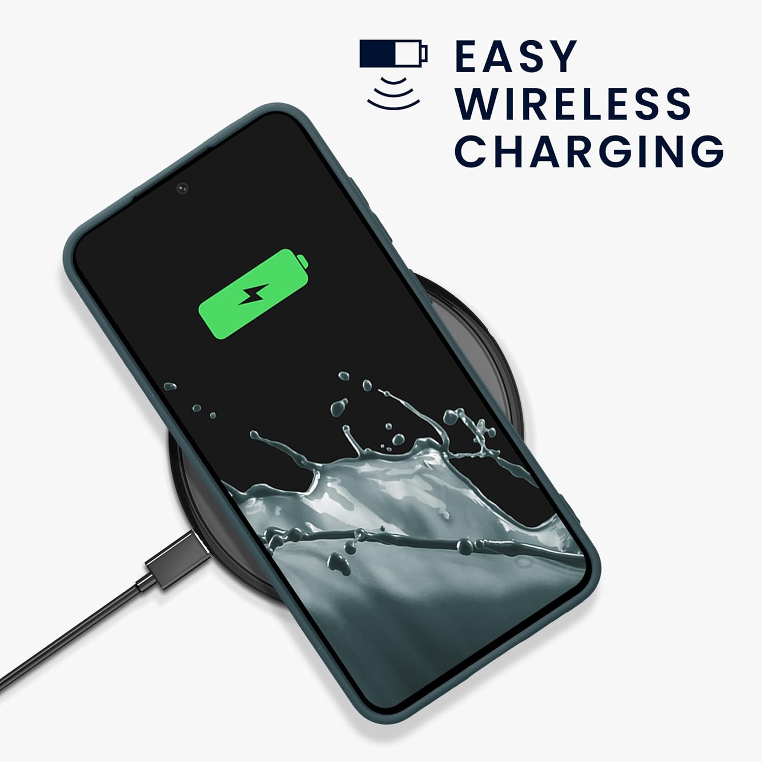 KW Samsung Galaxy S24 FE Λεπτή Θήκη Σιλικόνης TPU - Dark Slate