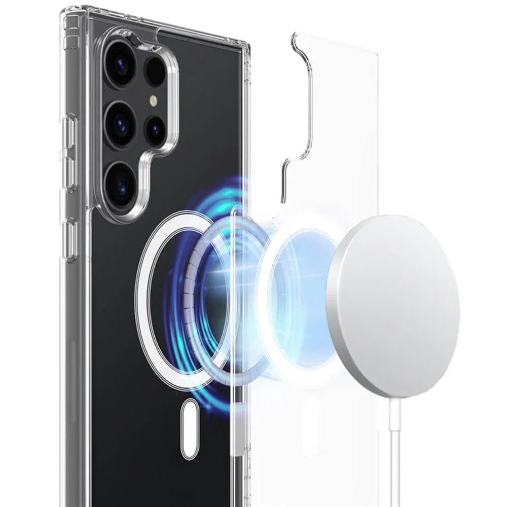 Techsuit Samsung Galaxy S25 Ultra - MagSafe Pro - Σκληρή Θήκη με Πλαίσιο Σιλικόνης - White