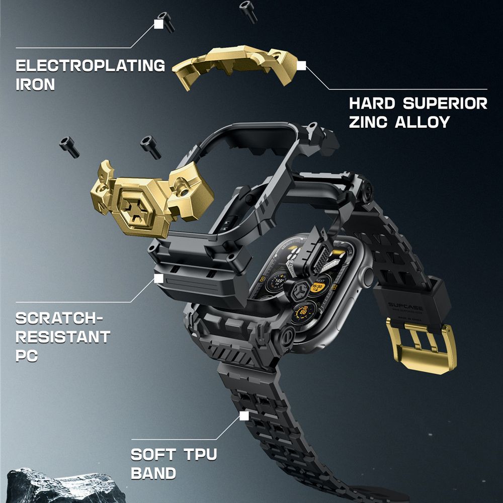 Supcase Λουράκι Apple Watch 10/11 - 46mm Unicorn Beetle Ore Λουράκι με Θήκη Προστασίας - Gold