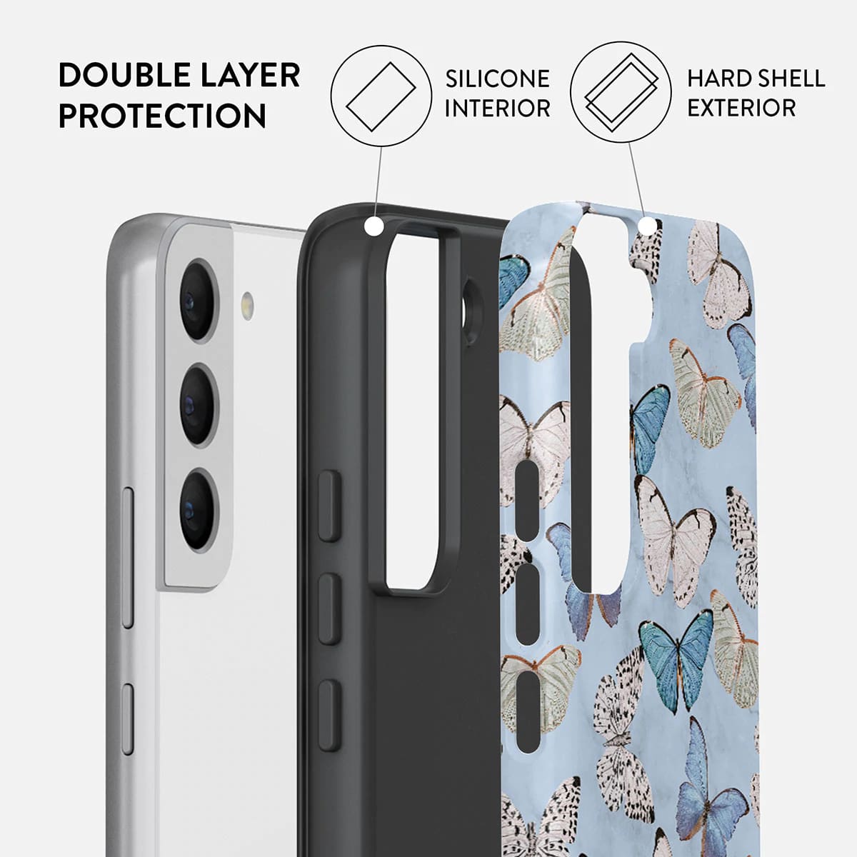 Burga Samsung Galaxy S22 Plus Fashion Tough Σκληρή Θήκη - Give Me Butterflies