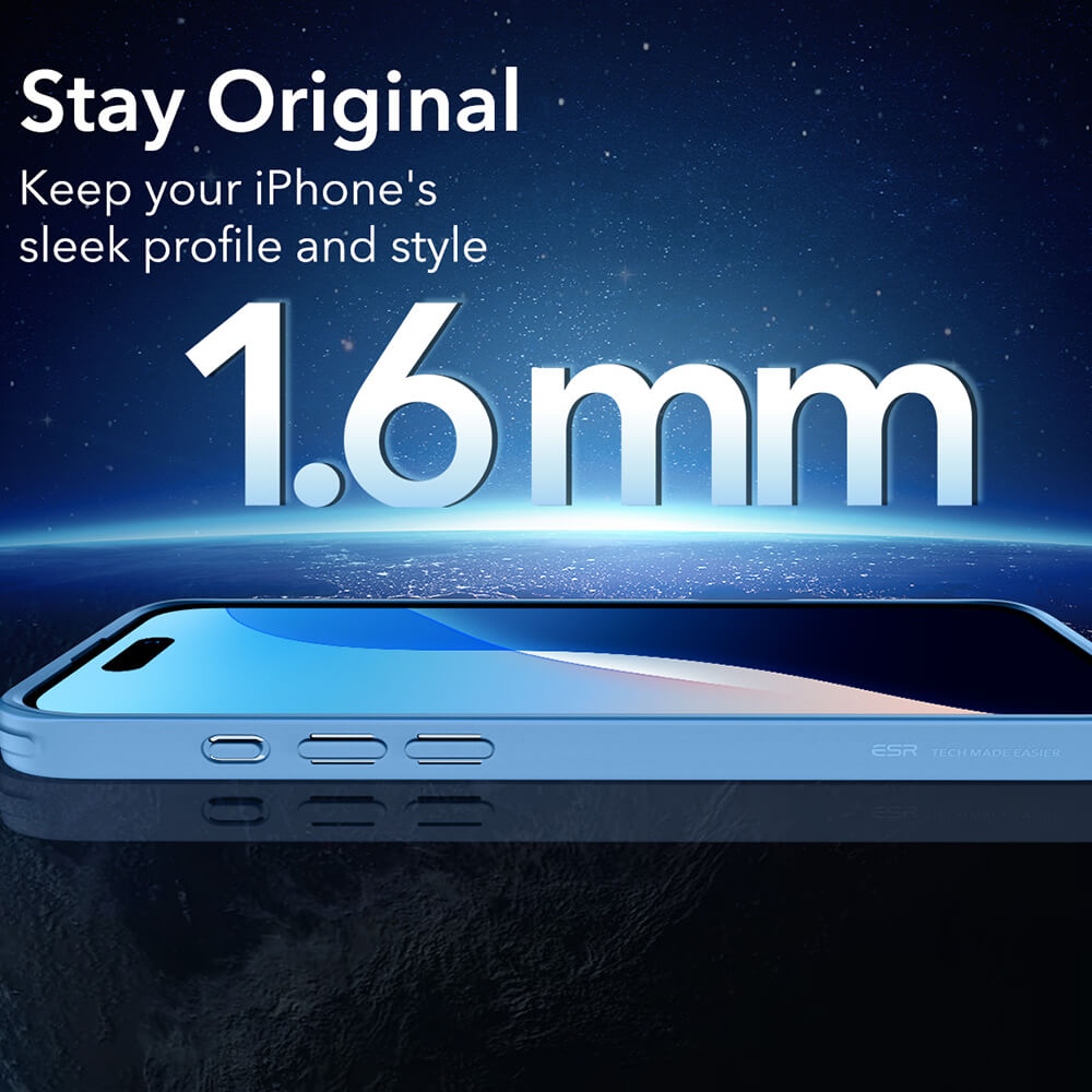 ESR iPhone 16 Classic Hybrid Halolock Σκληρή Θήκη με Πλαίσιο Σιλικόνης και MagSafe - Clear Blue