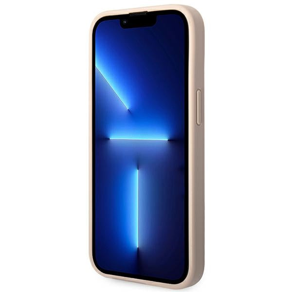 Guess iPhone 14 4G Saffiano Θήκη με Επένδυση Συνθετικού Δέρματος - Pink - GUHCP14SG4GFPI