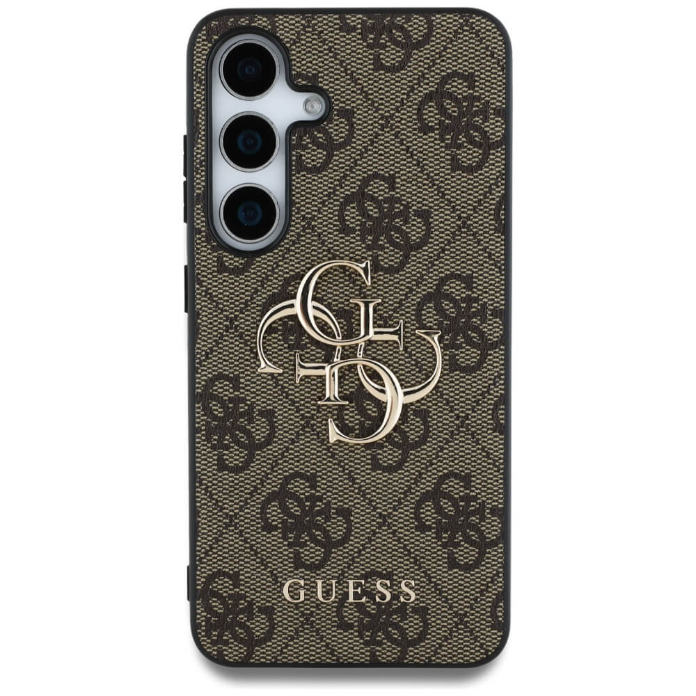 Guess Samsung Galaxy S25 Plus - Big 4G Logo Classic Logo - Σκληρή Θήκη με Επένδυση από Οικολογικό Δέρμα - Brown - GUHCS25M4GMGBR