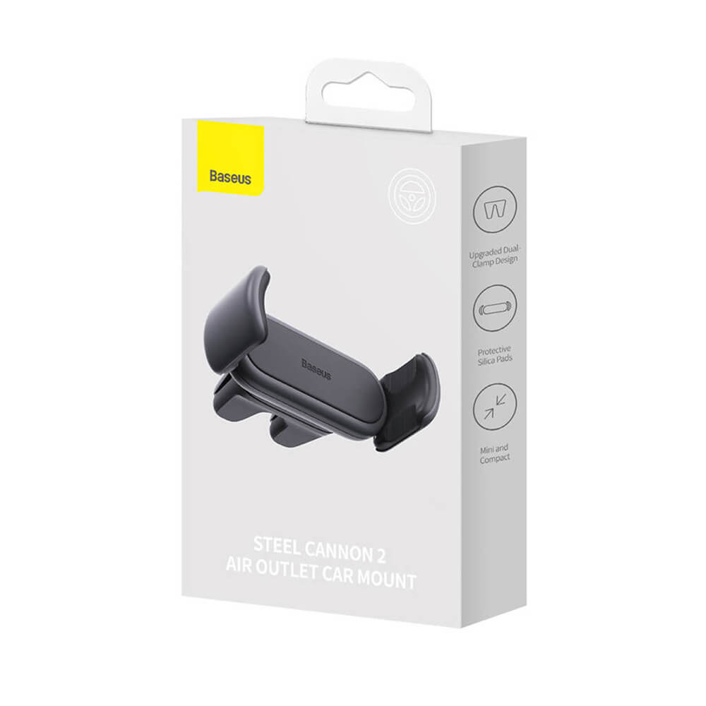 Baseus Steel Cannon 2 - Universal Βάση Αυτοκινήτου Αεραγωγού - Black