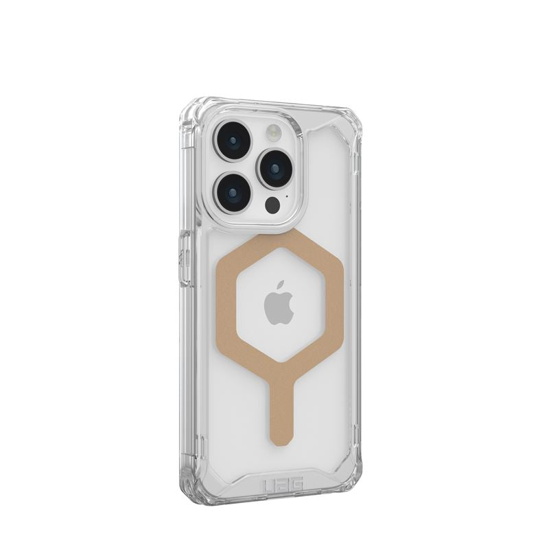 UAG iPhone 15 Pro Plyo Series Θήκη Υψηλής Προστασίας με MagSafe - Ice / Gold - Διάφανη