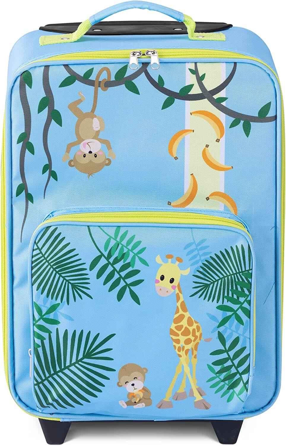 Navaris Παιδική Βαλίτσα με 2 Ροδάκια - Design Jungle - Blue - 59464.01