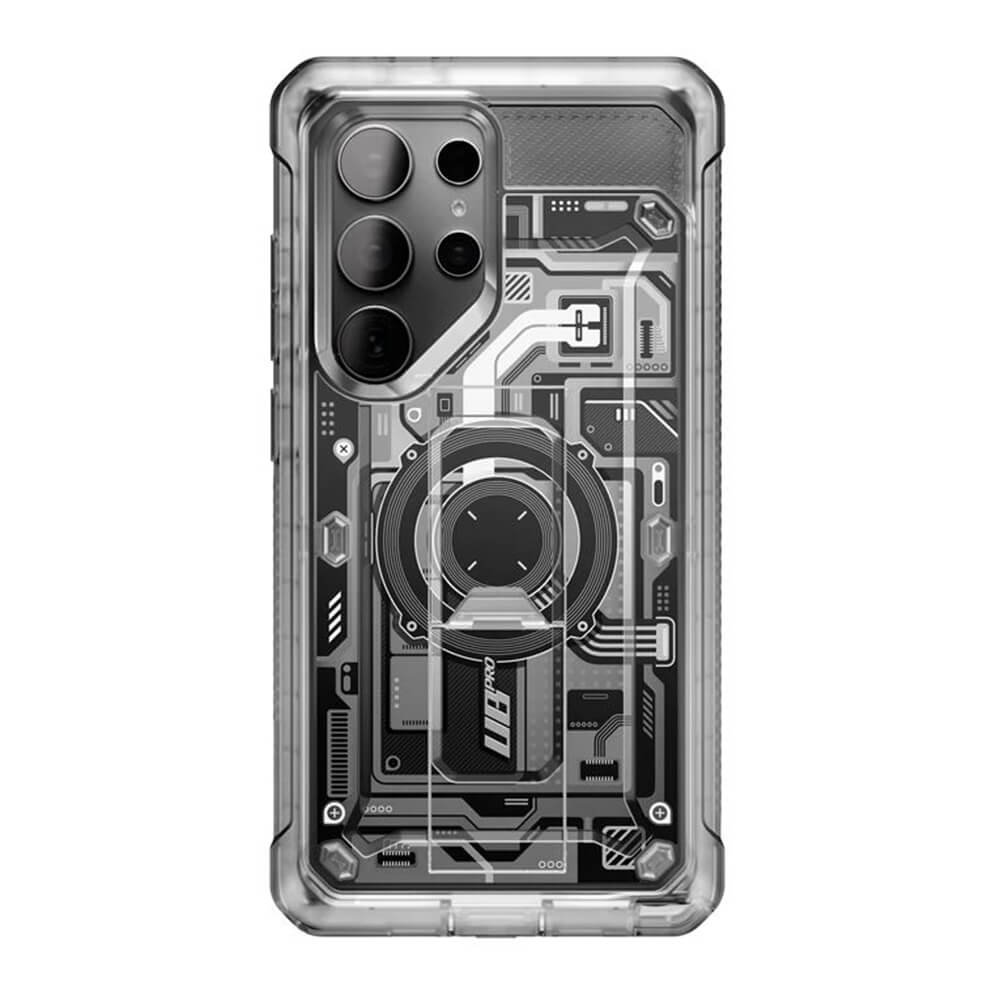 Supcase Samsung Galaxy S24 Ultra Unicorn Beetle Pro 2 Σκληρή Θήκη με Προστασία Οθόνης και Stand - Frost Black