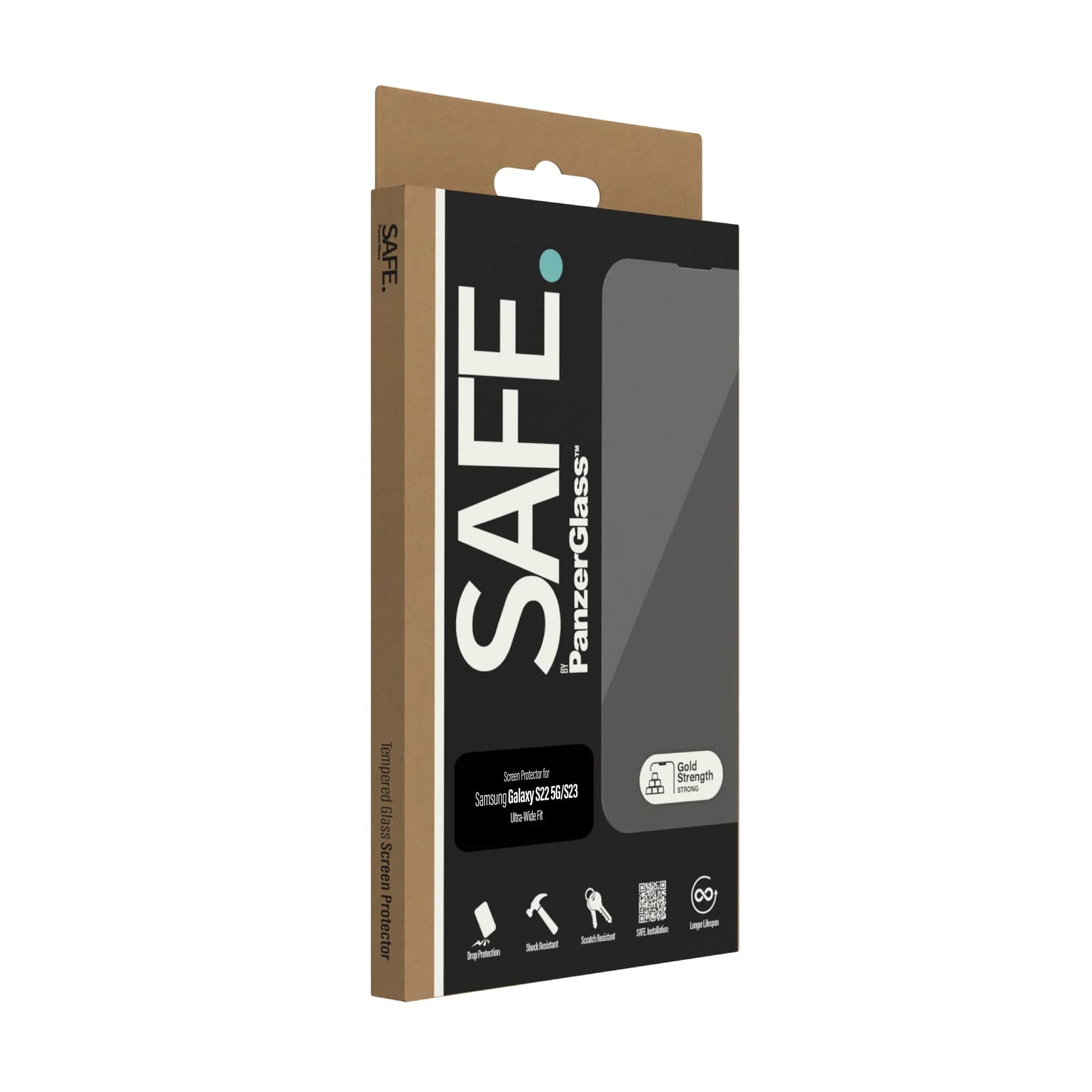 Safe by PanzerGlass Samsung Galaxy S23 / S22 Case Friendly Full Screen Αντιχαρακτικό Γυαλί Οθόνης - Διάφανο - SAFE95097