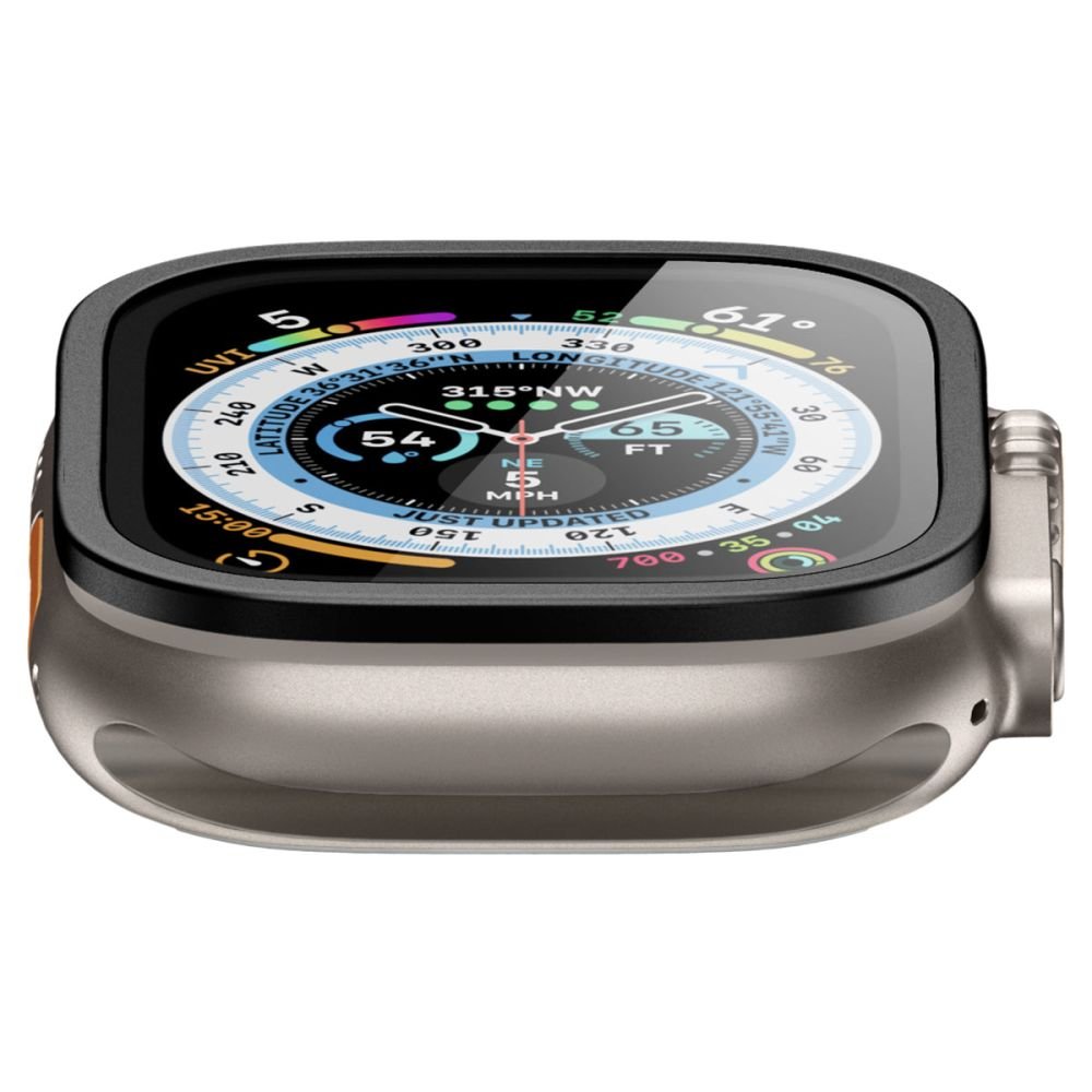 Spigen Προστασία Οθόνης Apple Watch Ultra (1/2/3) - 49mm - Glas.TR Slim Pro Αντιχαρακτικό Γυαλί Οθόνης - Black