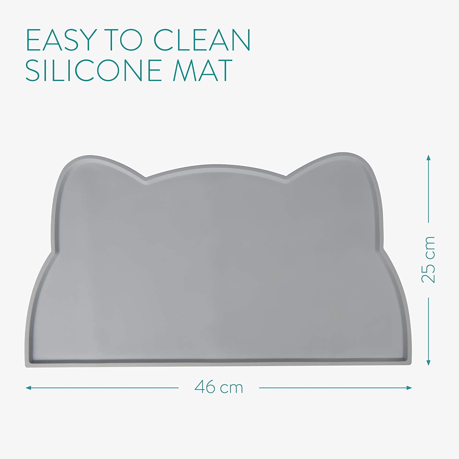 Navaris Σετ με 2 Μπολ Φαγητού και Νερού με Βάση Σιλικόνης για Κατοικίδια - 250 ml - Grey - 53300.01