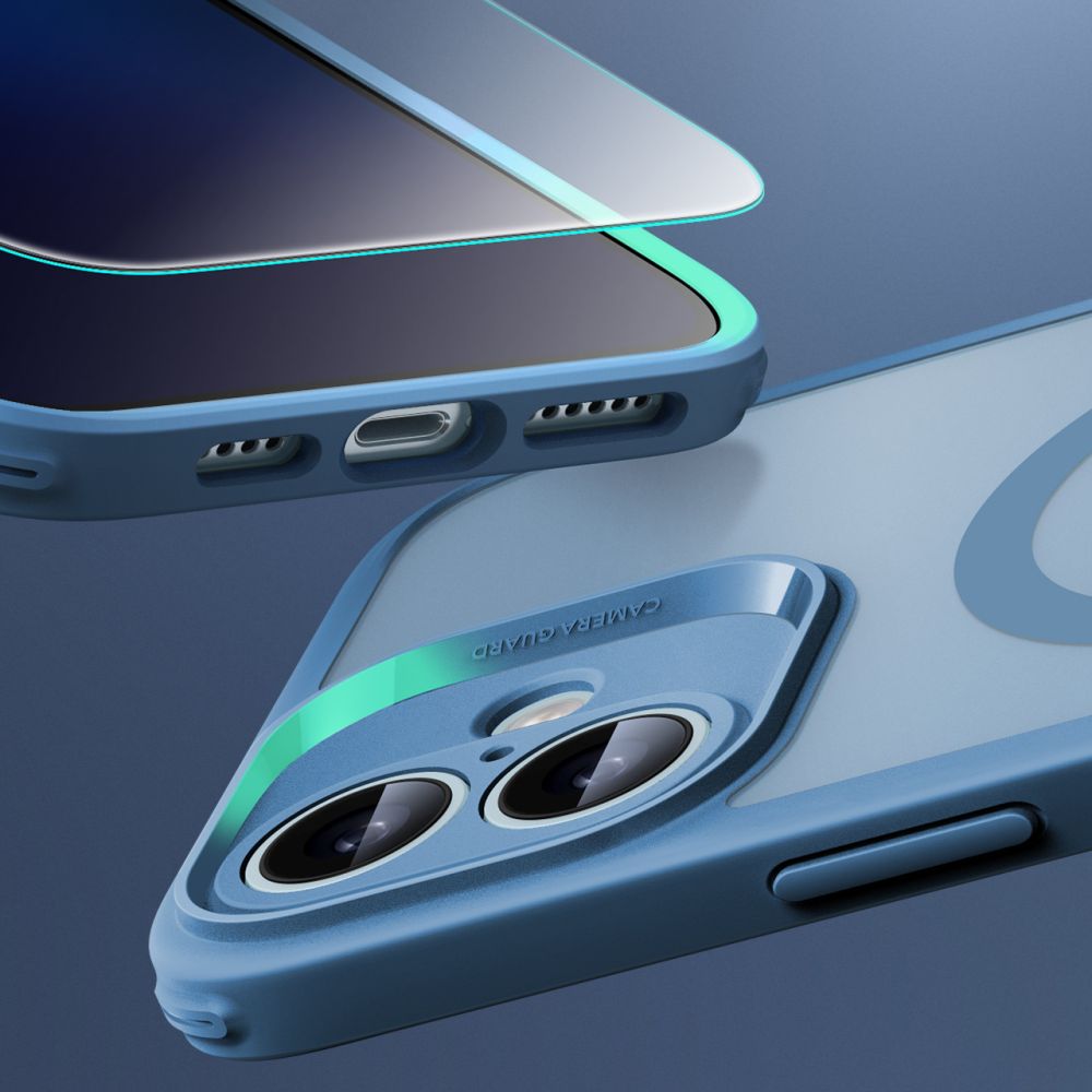 ESR iPhone 16 - Classic Pro Halolock - Σετ με 1 Αντιχαρακτικό Γυαλί Οθόνης και Θήκη MagSafe - Frosted Blue