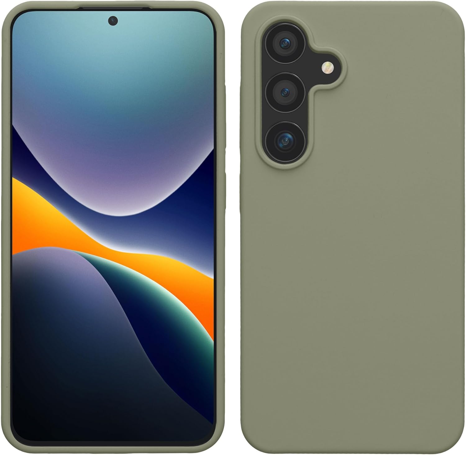 KW Samsung Galaxy S24 Θήκη Σιλικόνης Rubberized TPU - Grey Green