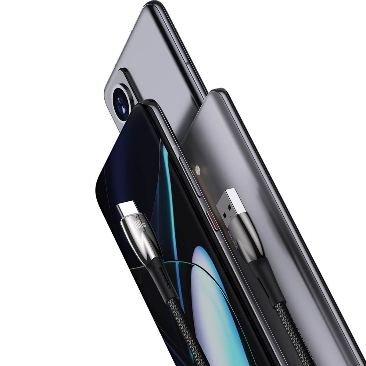 Baseus Glimmer Series PD 100W - Καλώδιο Δεδομένων και Φόρτισης Type C to USB 1M - Black - CADH000401