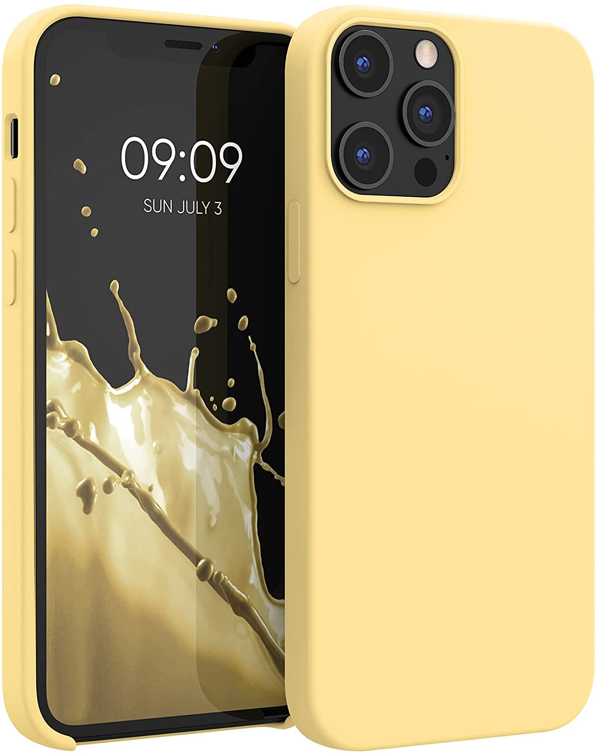 KW iPhone 12 Pro Max Θήκη Σιλικόνης Rubber TPU - Mellow Yellow - 52644.216