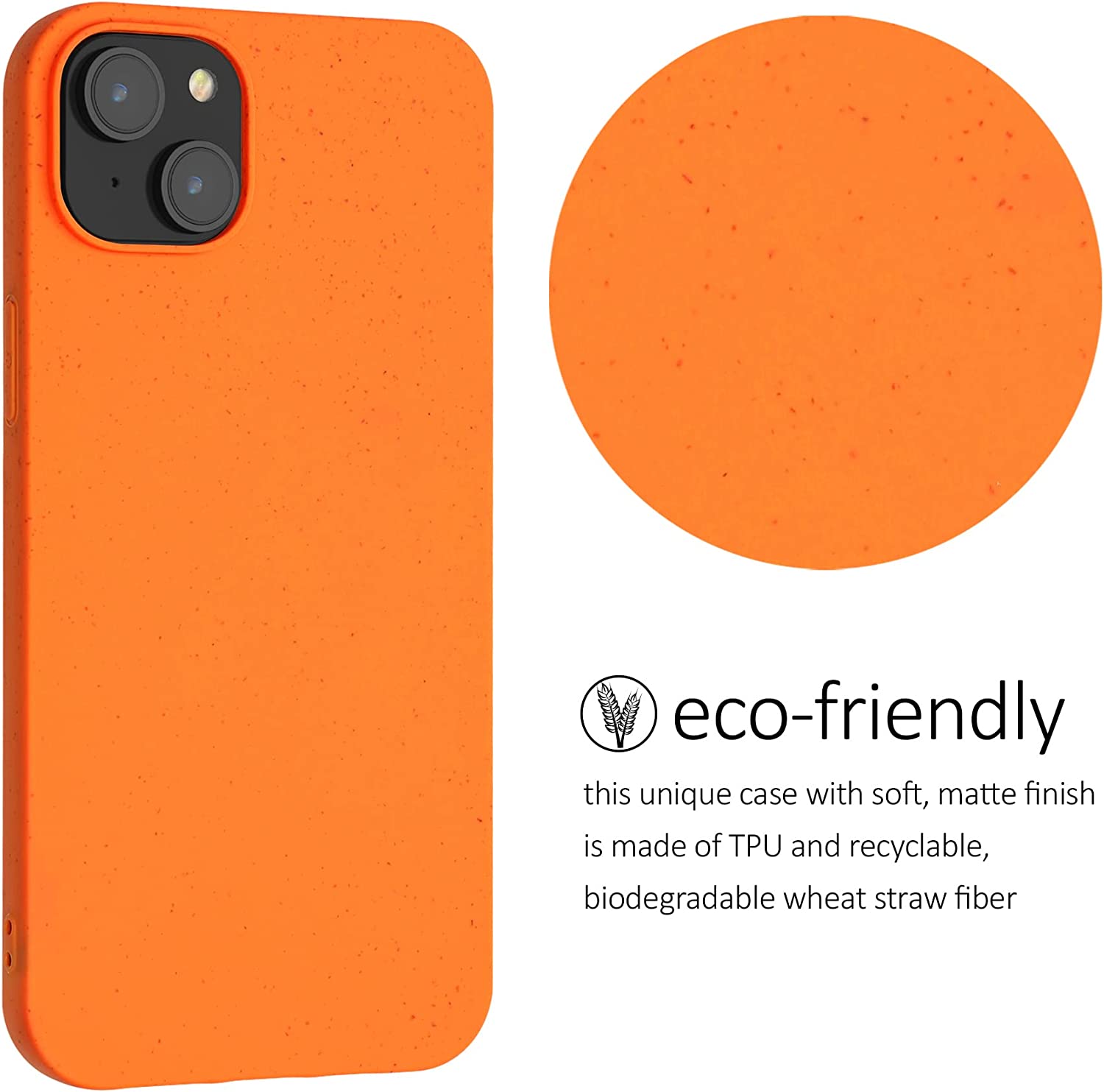 Kalibri iPhone 14 Plus Θήκη Σιλικόνης TPU με Ανακυκλώσιμο και Βιοδιασπώμενο Υλικό - Fruity Orange - 59218.150