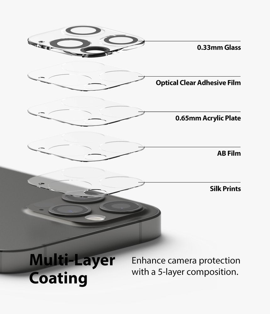Ringke iPhone 12 Pro Camera Protector Αντιχαρακτικό Γυαλί για την Κάμερα - 2 Τεμάχια - Διάφανο