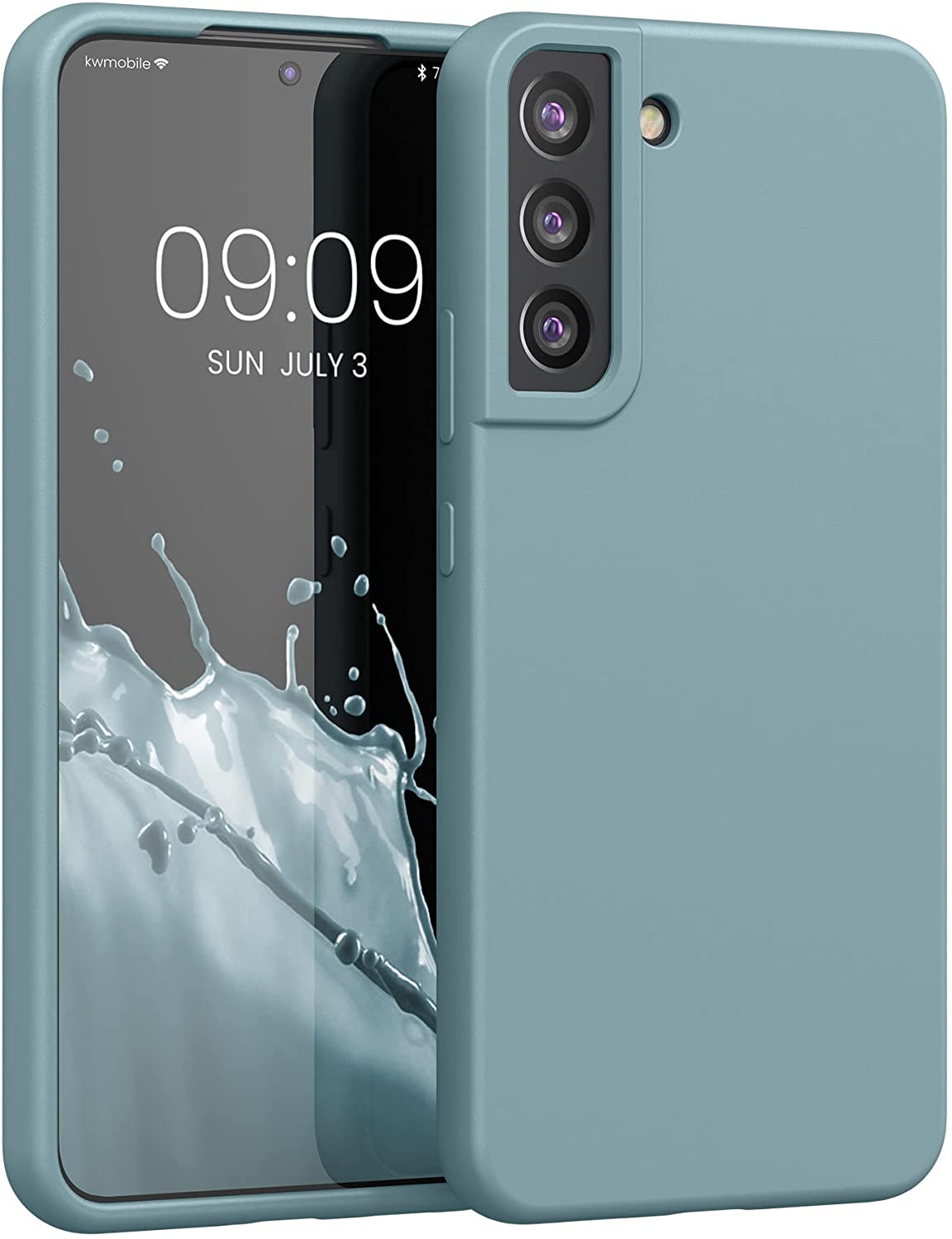 KW Samsung Galaxy S22 Plus Θήκη Σιλικόνης Rubberized TPU - Stone Blue - 56761.206