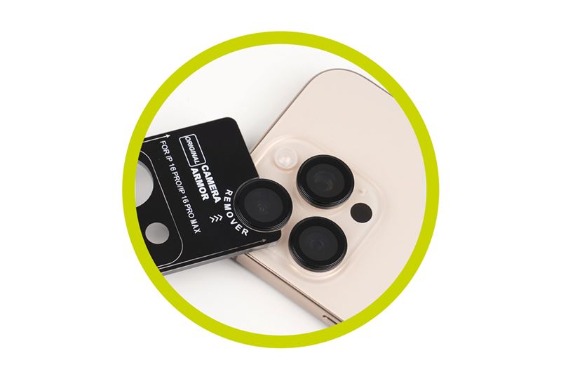 Mobile Origin Easy Lens Guards iPhone 13 Pro / iPhone 13 Pro Max - Προστασία Κάμερας - Αντιχαρακτικό Γυαλί - Black