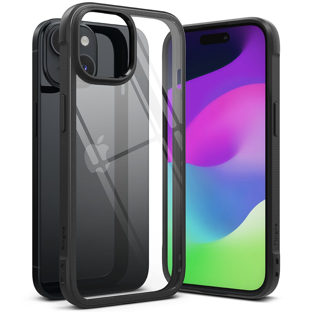 Ringke iPhone 15 Fusion Bold Σκληρή Θήκη με Πλαίσιο Σιλικόνης - Black / Διάφανη
