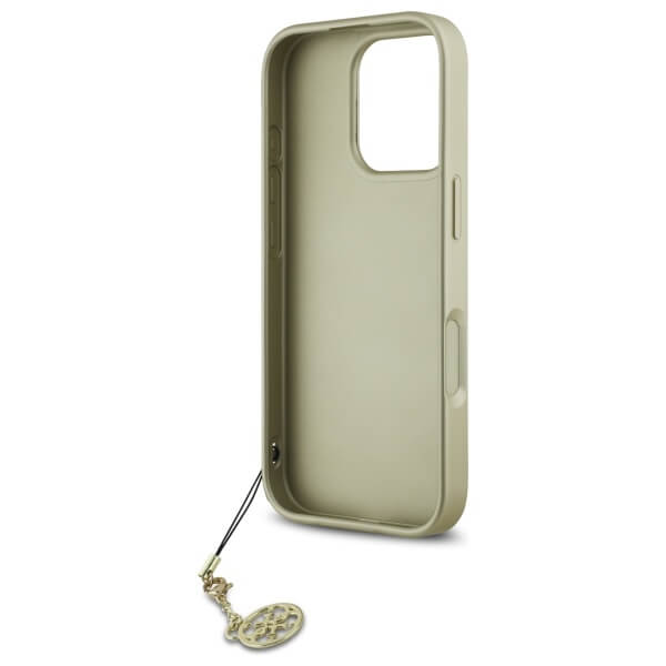 Guess iPhone 16 Pro Max - 4G Charms Collection - Θήκη με Επένδυση Συνθετικού Δέρματος - Black - GUHCP16XGF4GGR