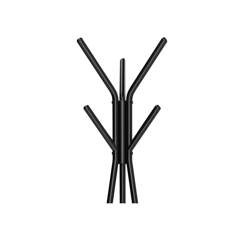 Vasagle Επιδαπέδια Μεταλλική Κρεμάστρα με 2 Ξύλινα Ράφια - 179 cm - Vintage Brown / Black - RCR16BX