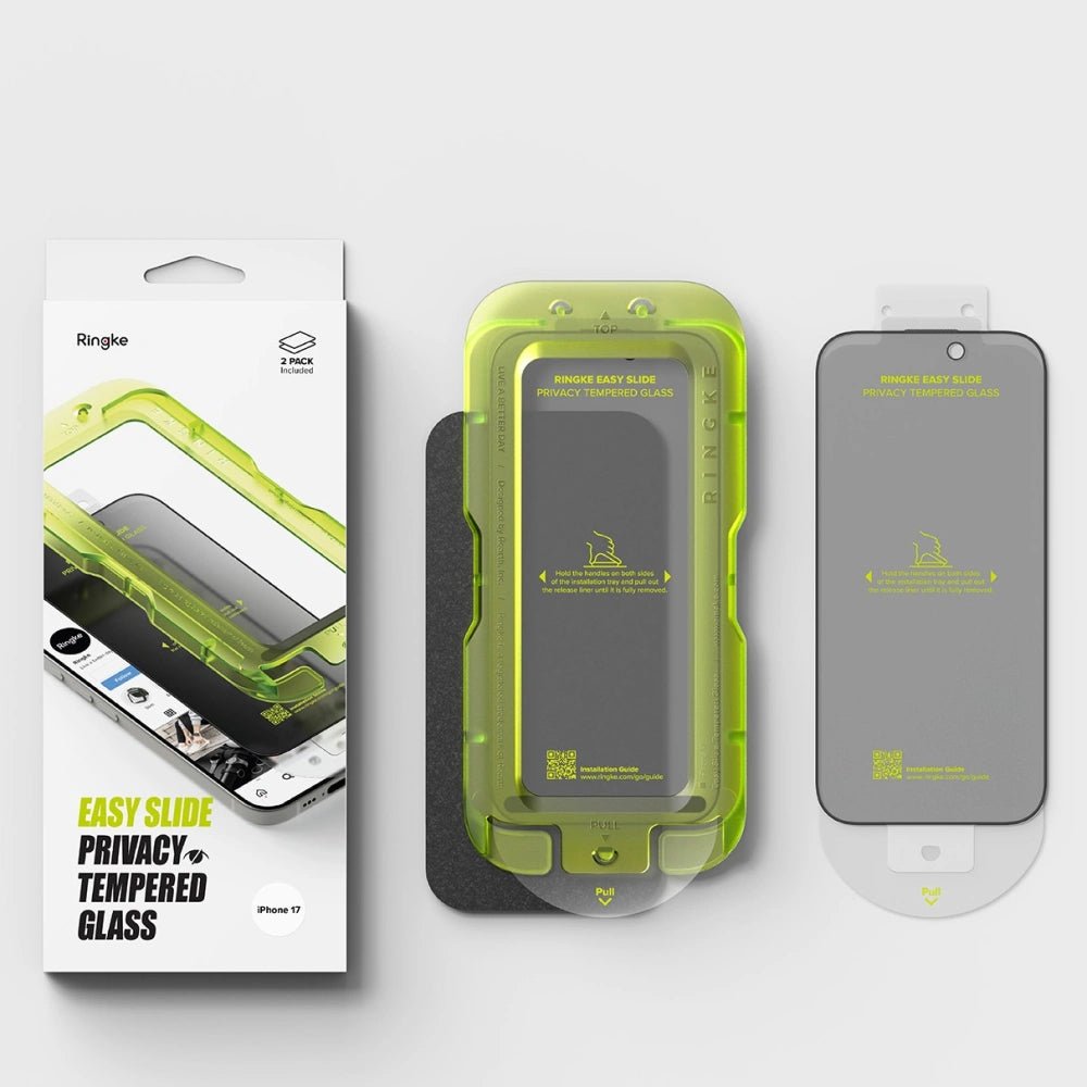 Ringke iPhone 17 - Easy Slide - Αντιχαρακτικό Γυαλί Οθόνης - 2 Τεμάχια - Privacy