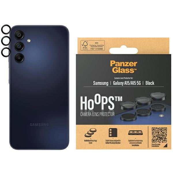 PanzerGlass Samsung Galaxy A15 4G / A15 5G Hoops Camera Lens Protector Αντιχαρακτικό Γυαλί για την Κάμερα - Black