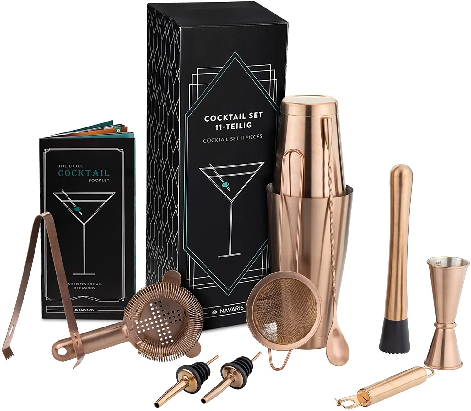 Navaris Σετ 11 Τεμαχίων για Cocktail - Rose Gold - 49860.11.81