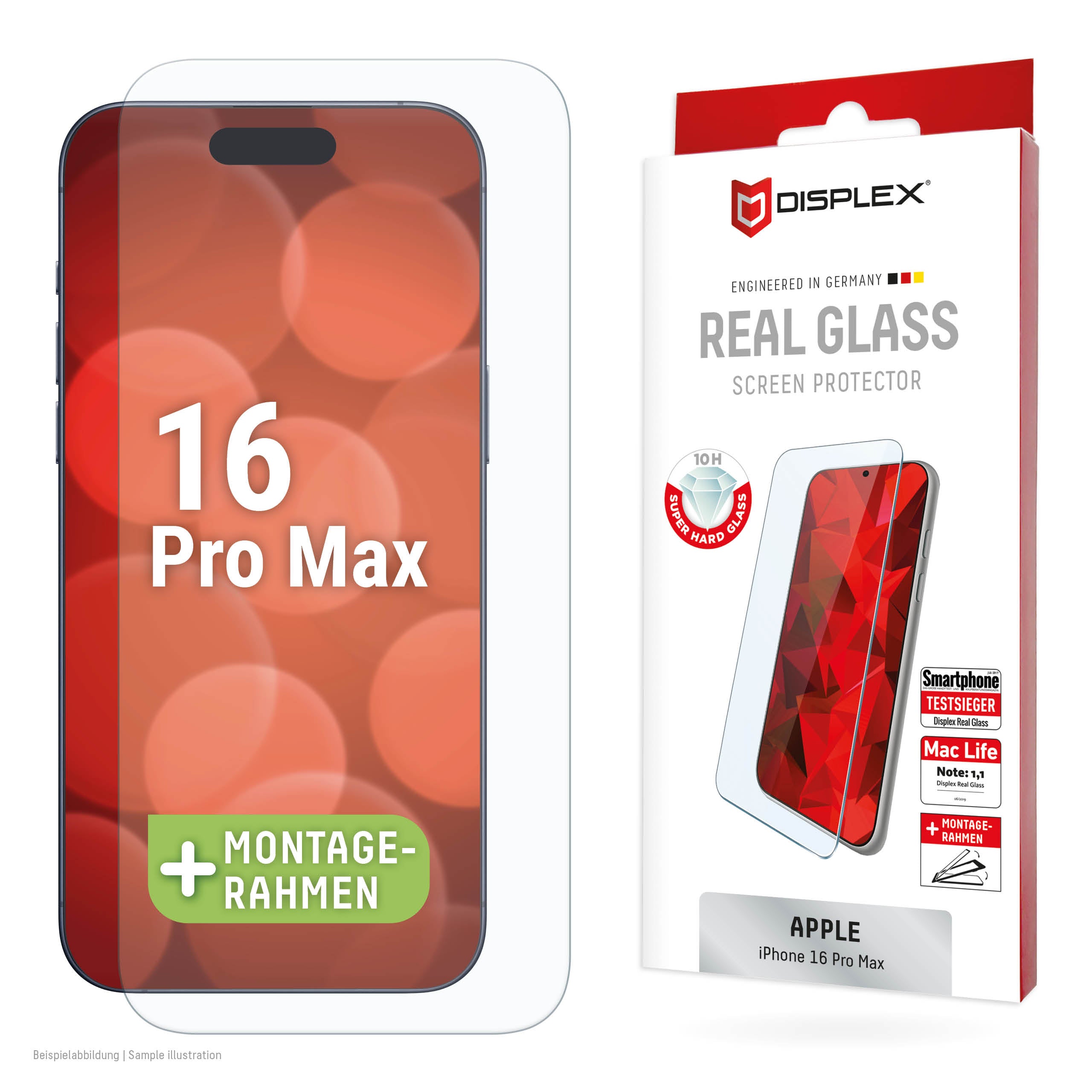 Displex iPhone 16 Pro Max - Premium Real Glass 2D - Προστασία Οθόνης - Αντιχαρακτικό Γυαλί / Tempered Glass - Διάφανο