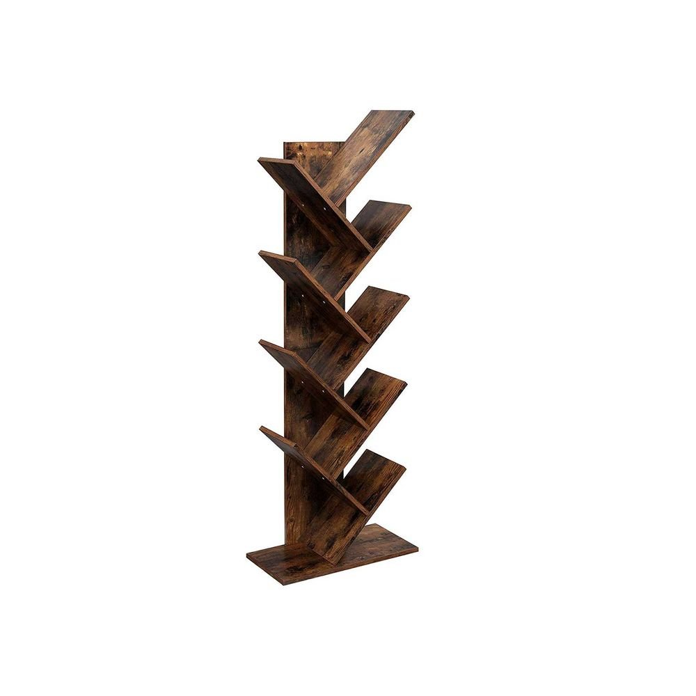 Vasagle Βιβλιοθήκη με 8 Ράφια - 50 x 25 x 141.5 cm - Vintage Brown - LBC11BX