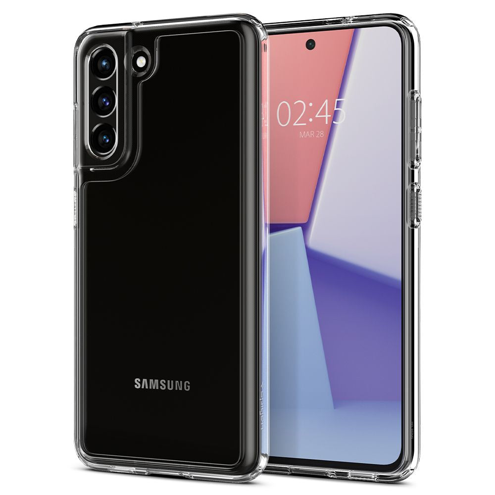 Spigen Samsung Galaxy S21 FE - Ultra Hybrid Σκληρή Θήκη με Πλαίσιο Σιλικόνης - Crystal Clear