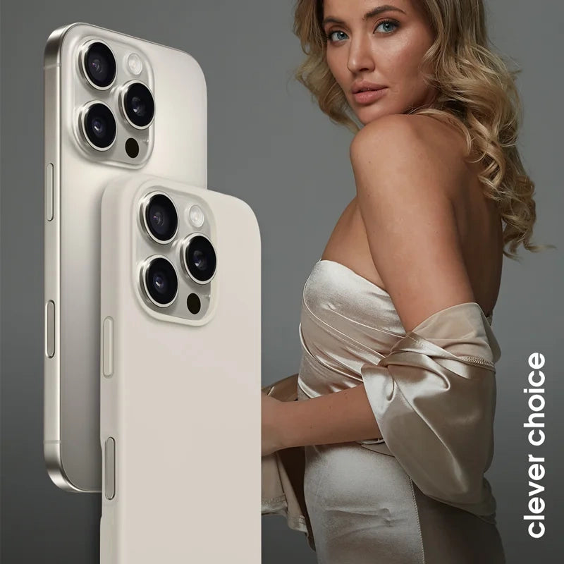 Crong iPhone 16 Pro Max Color Cover Magnetic - Θήκη Σιλικόνης με MagSafe - Stone Beige