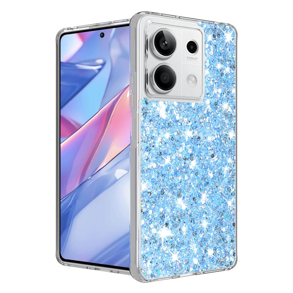 Techsuit Xiaomi Redmi Note 13 5G - Sparkly Glitter - Σκληρή Θήκη με Πλαίσιο Σιλικόνης - Blue