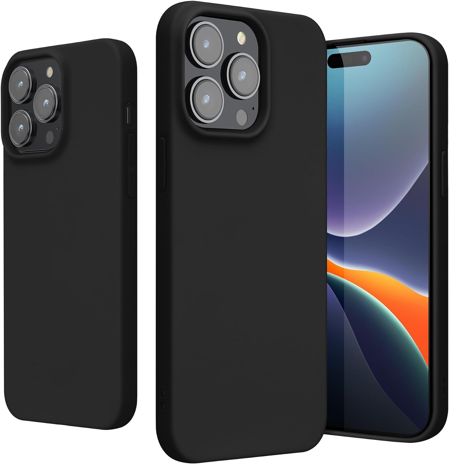 KW iPhone 15 Pro Max Λεπτή Θήκη Σιλικόνης TPU - Black Matte - 61960.47