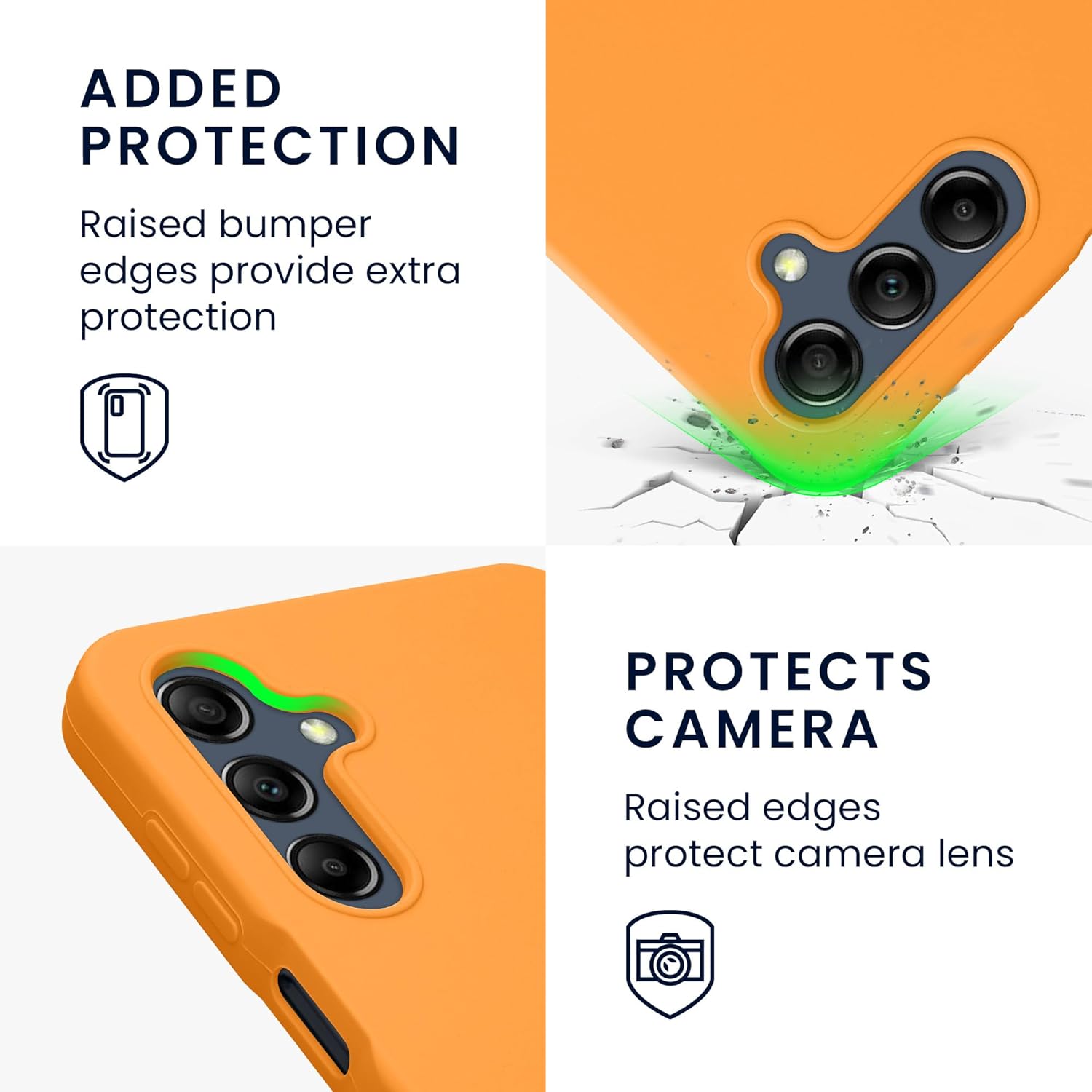 KW Samsung Galaxy A16 4G / A16 5G Θήκη Σιλικόνης Rubberized TPU - Fruity Orange