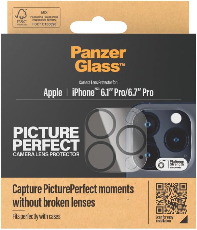 PanzerGlass iPhone 15 Pro / iPhone 15 Pro Max Picture Perfect Αντιχαρακτικό Γυαλί για την Κάμερα - Διάφανο