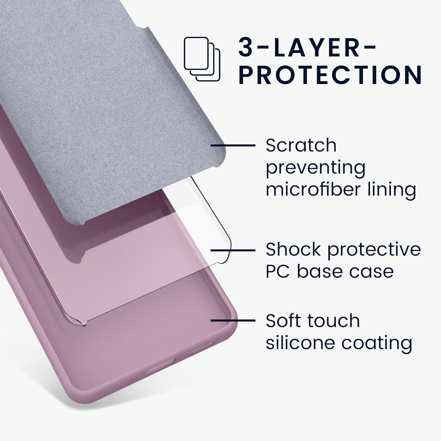 KW iPhone 15 Pro Θήκη Σιλικόνης Rubberized TPU - Mauve