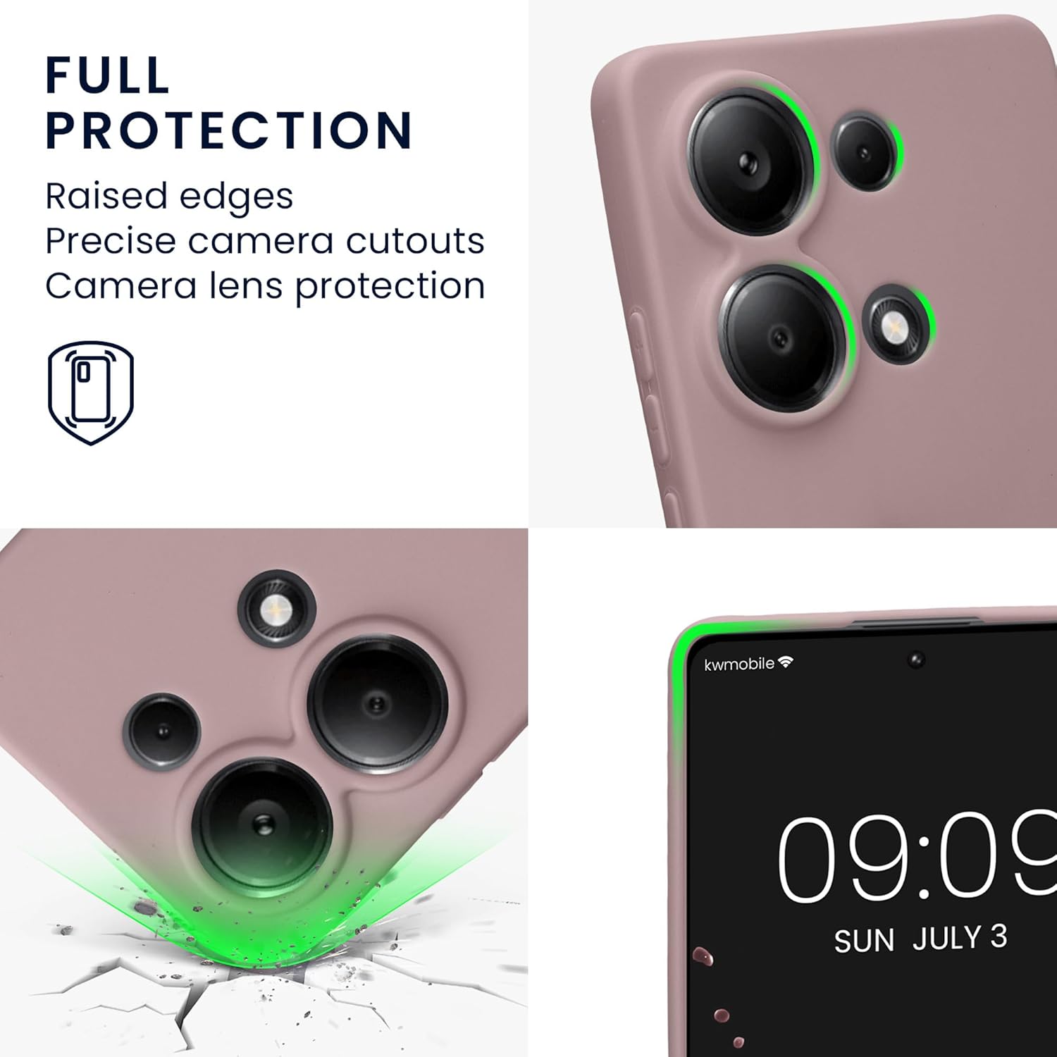 KW Xiaomi Redmi Note 13 Pro 4G Θήκη Σιλικόνης TPU - Nude Lilac