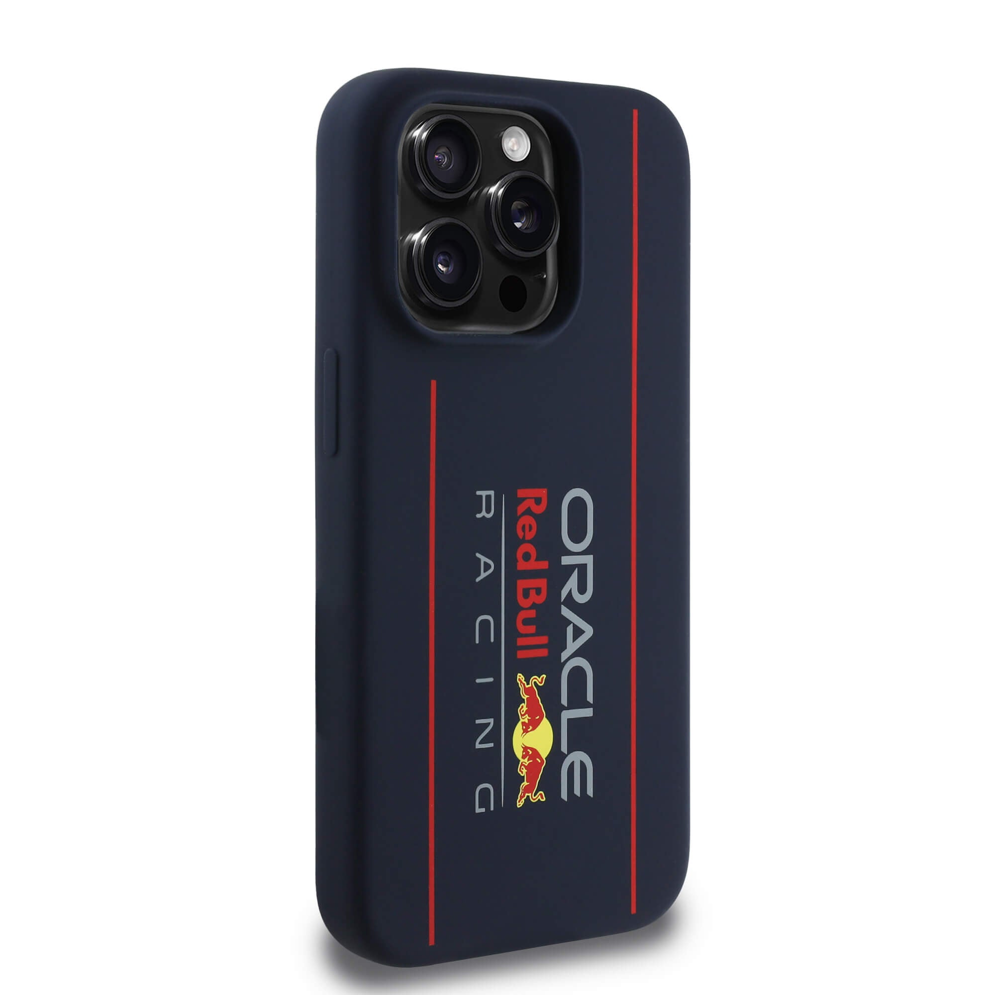 Red Bull iPhone 15 Pro Max - Silicone Vertical Logo - MagSafe Σκληρή Θήκη με Πλαίσιο Σιλικόνης - Navy - RBHMP15X24SIOLRV