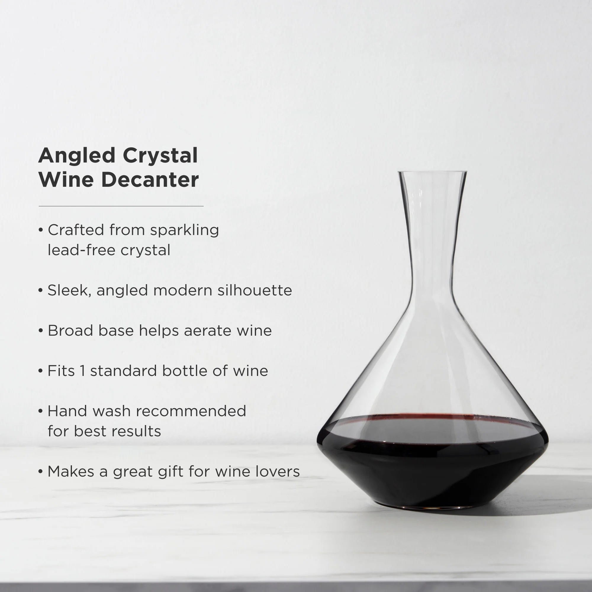 Viski Κρυστάλλινη Καράφα Κρασιού - Decanter - 1.8L - Raye Angled