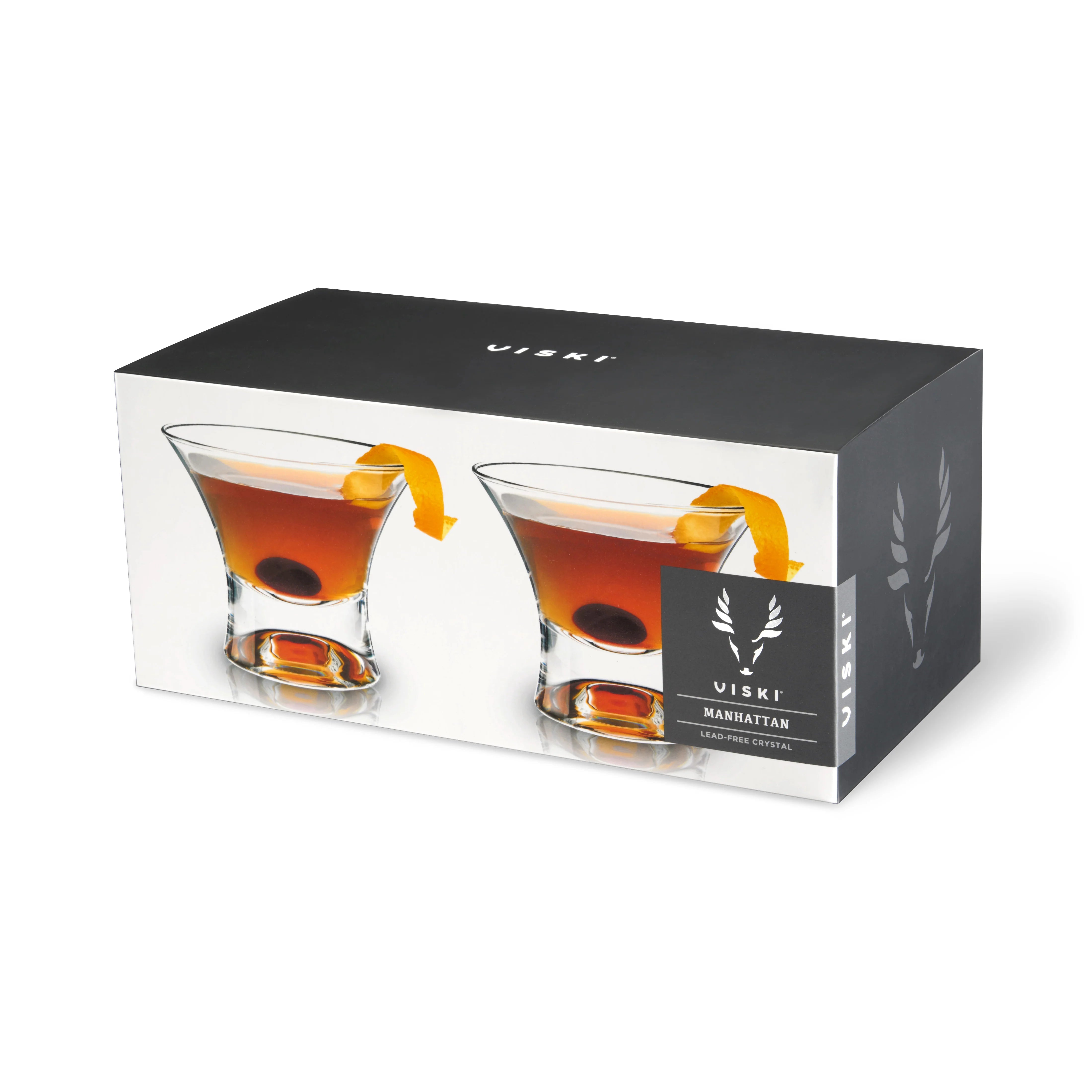 Viski Σετ με 2 Κρυστάλλινα Ποτήρια για Manhattan / Cocktails - 180 ml - Raye