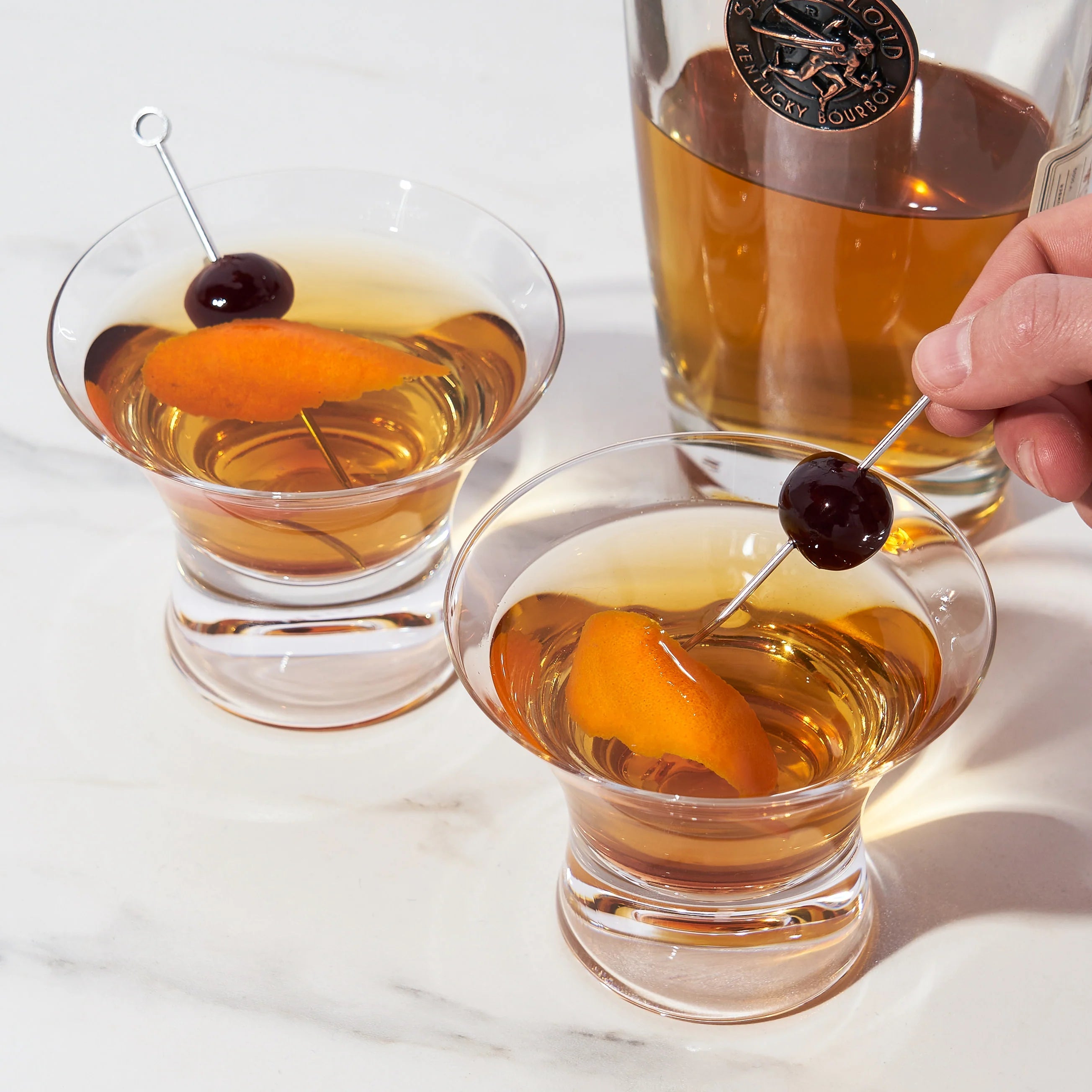 Viski Σετ με 2 Κρυστάλλινα Ποτήρια για Manhattan / Cocktails - 180 ml - Raye