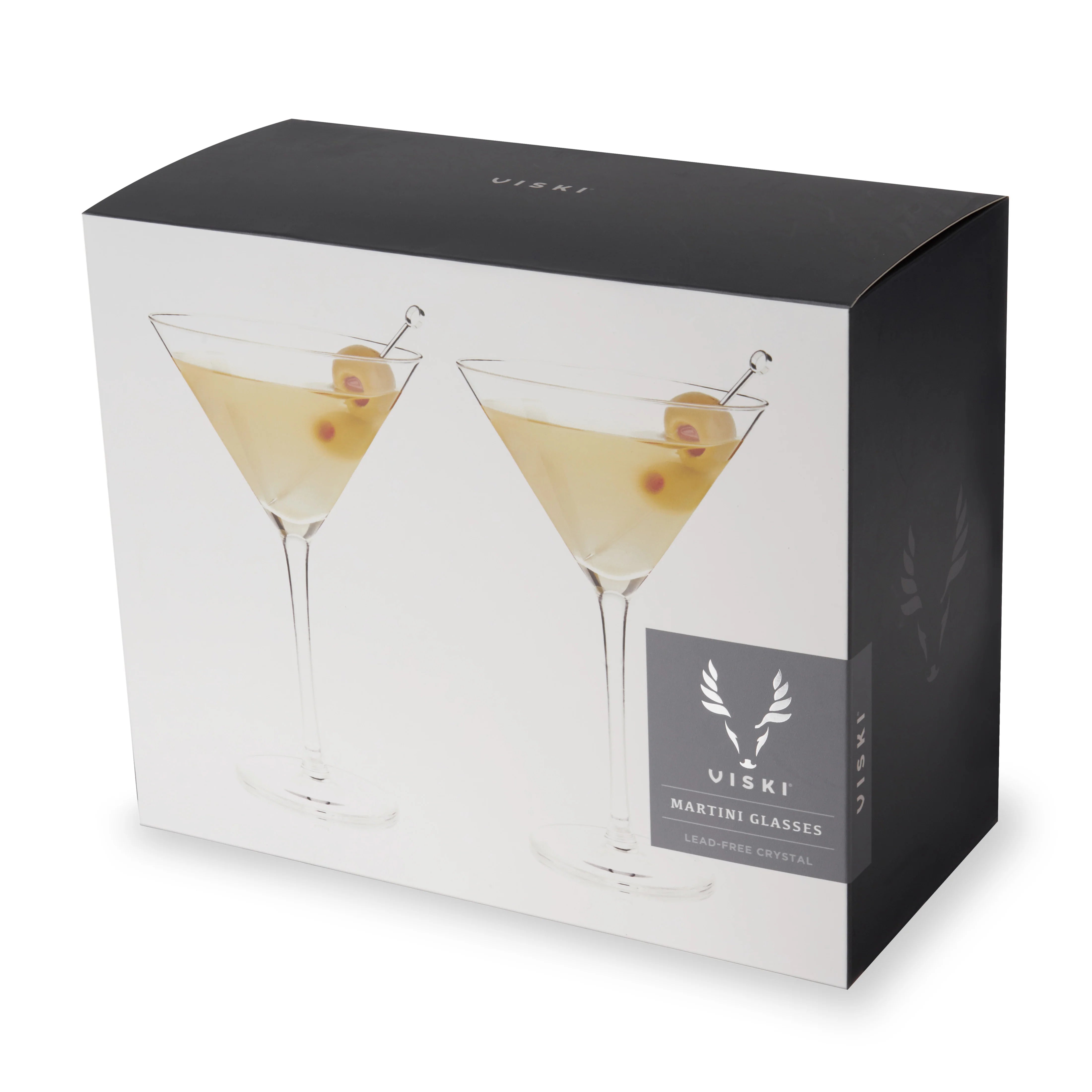 Viski Σετ με 2 Κρυστάλλινα Ποτήρια Martini - 266 ml - Raye