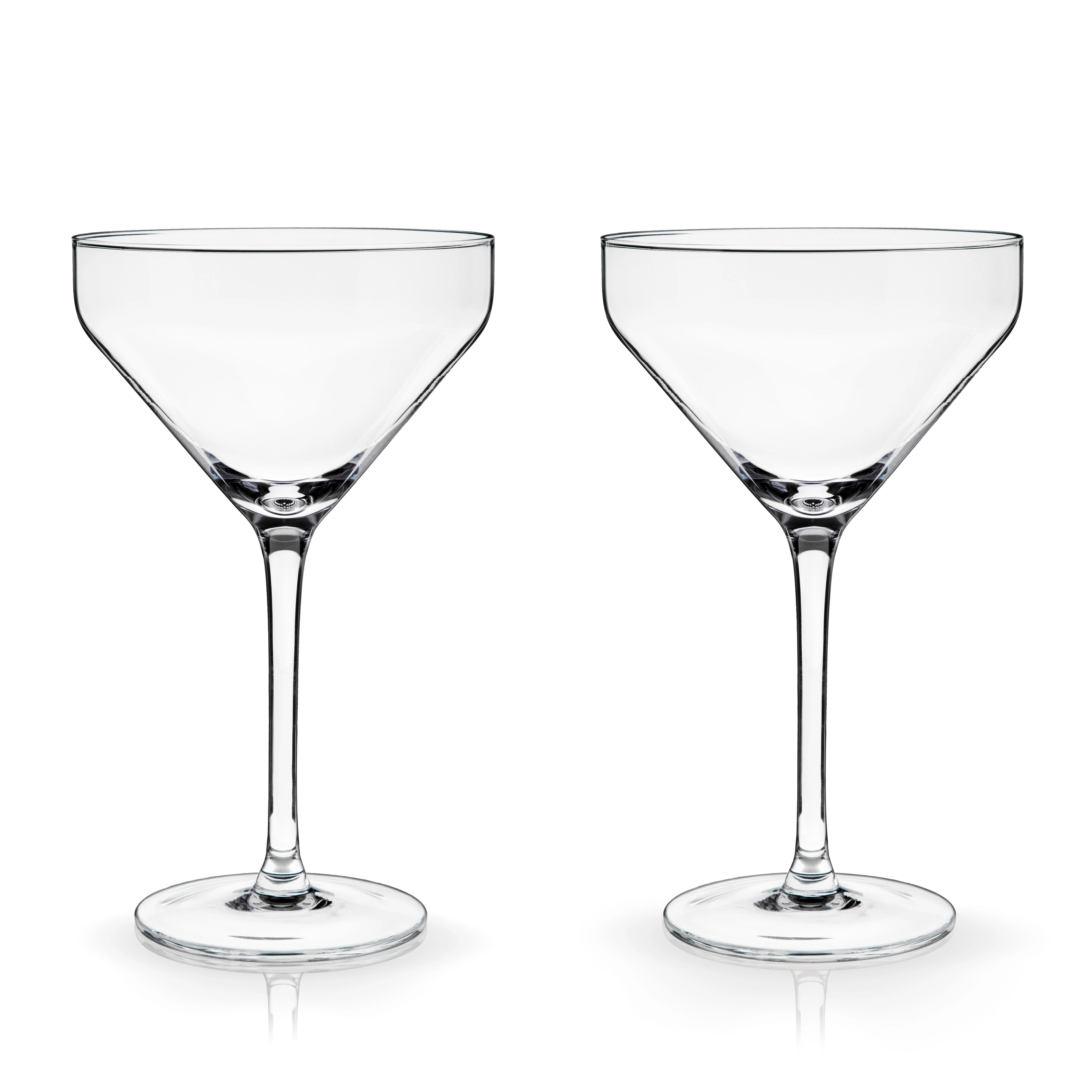 Viski Σετ με 2 Κρυστάλλινα Ποτήρια Martini - 266 ml - Raye Angled